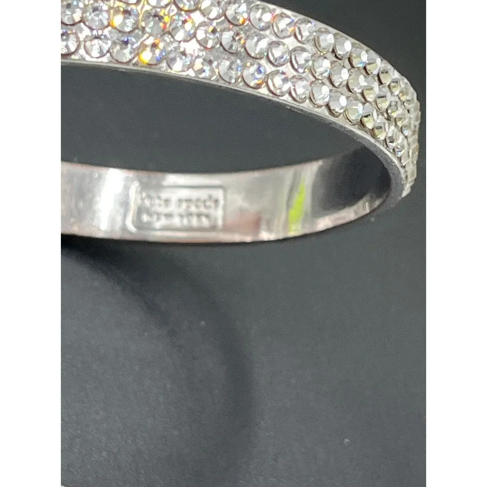 Kate Spade New York Razzle‎ Dazzle Heavy Metals Row Bangle Silver Bracelet